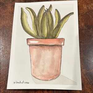 Original watercolor painting 5”x7”
